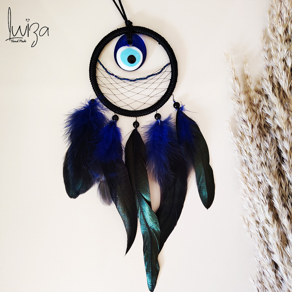 Dreamcatcher avec œil turc 10cm + porte clés gratuit