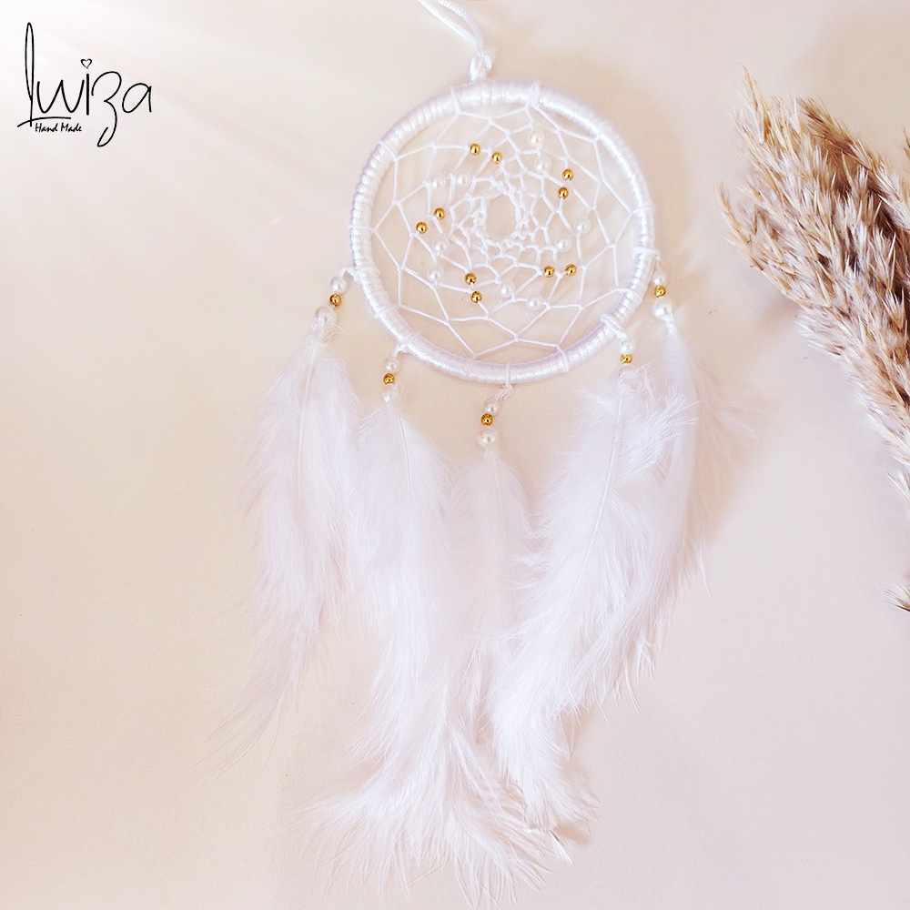 Dreamcatcher blanc et doré